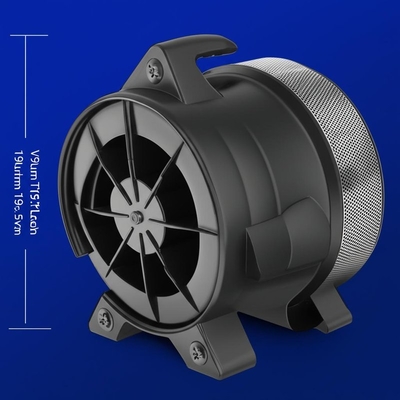 Ventilateur électrique gonflable, niveau sonore inférieur à 70 dB, volume de 19,8 * 11,6 * 19,5 cm, source d'alimentation électrique à faible bruit
